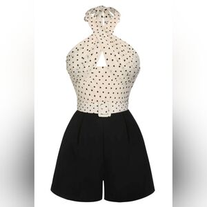 Retro Stage 1950s 3D Heart Halter Romper